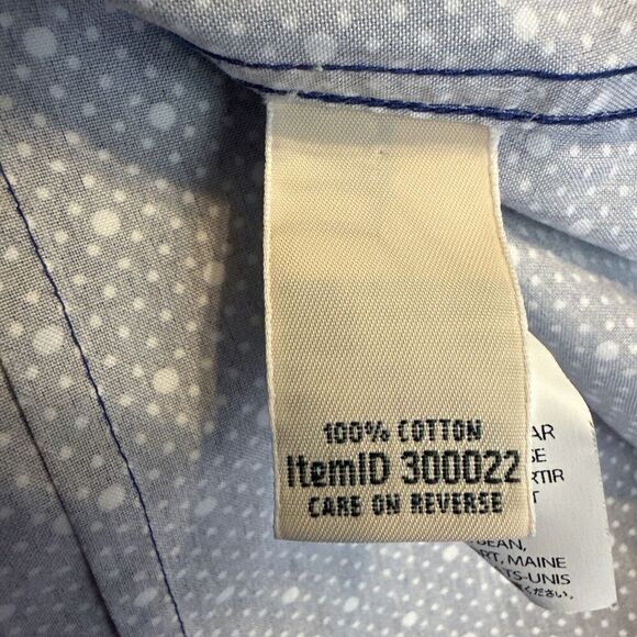 LL Bean Wrinkle Free Button Up Shirt Womens Plus Size 1X Blue Printed Office - Picture 5 of 9